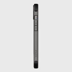 The back view of a black Raptic MagSafe iPhone 14 Plus Case - Fort Built for MagSafe on a white background.
