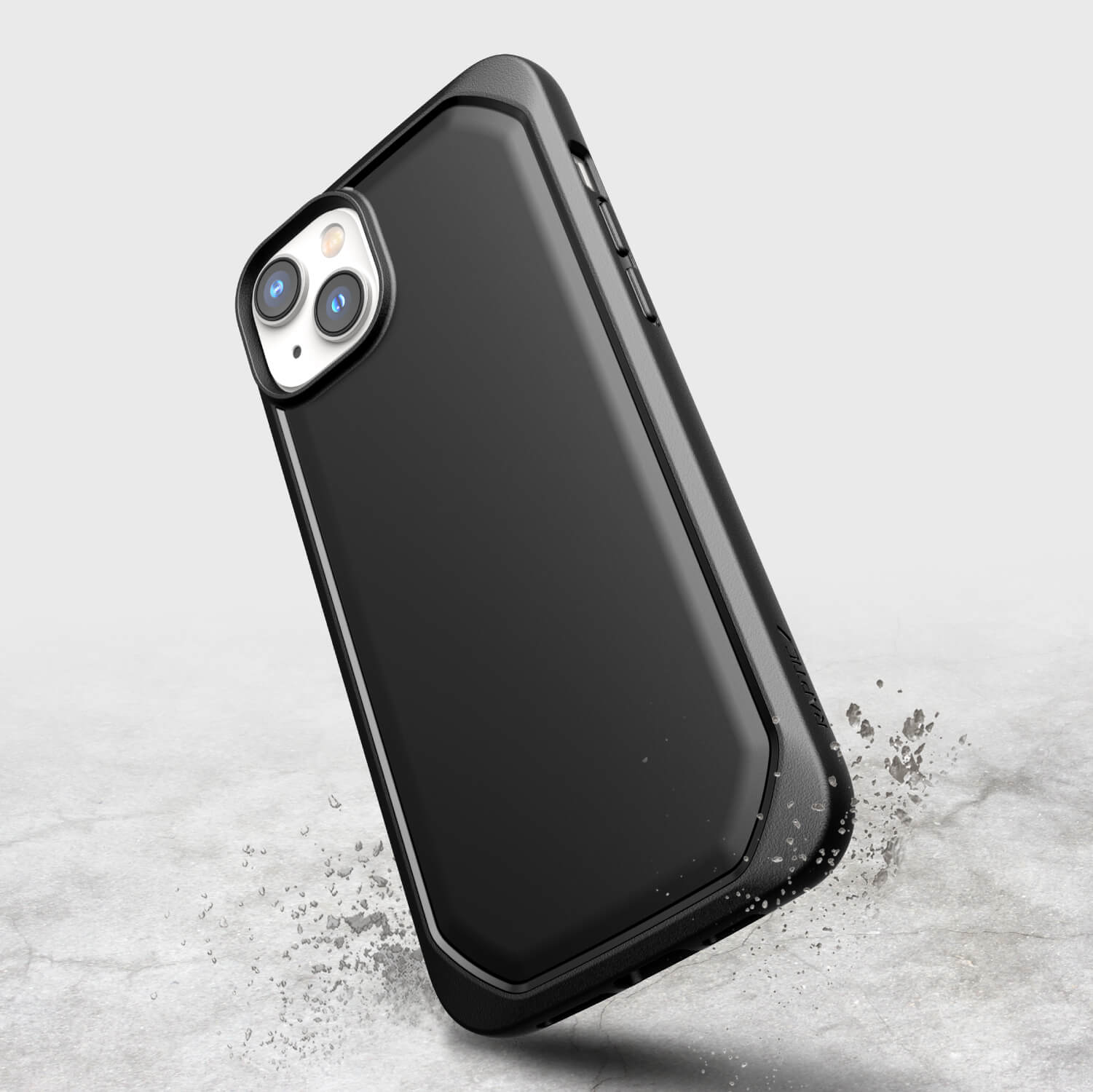 The environmentally friendly iPhone 14 Plus Forsted Case - Raptic Slim is shown in black.