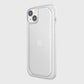 The environmentally friendly Raptic white iPhone 14 Plus Forsted Case features a recyclable design and adds texturing depth to the back view.