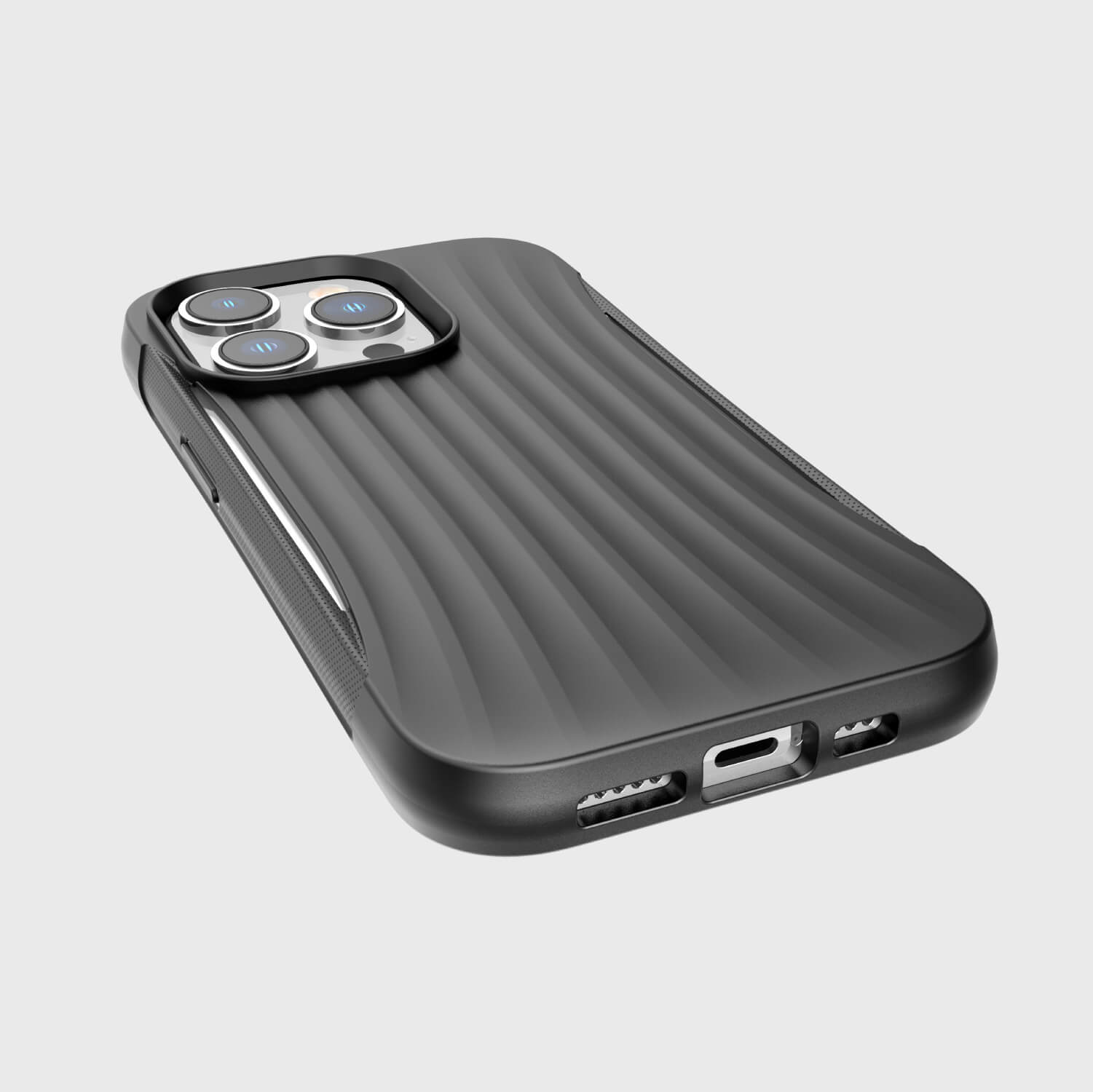 The back of an iPhone 14 Pro Case ~ Clutch with three cameras.