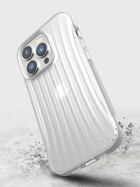 The iPhone 14 Pro Case ~ Clutch by Raptic is shown in white.