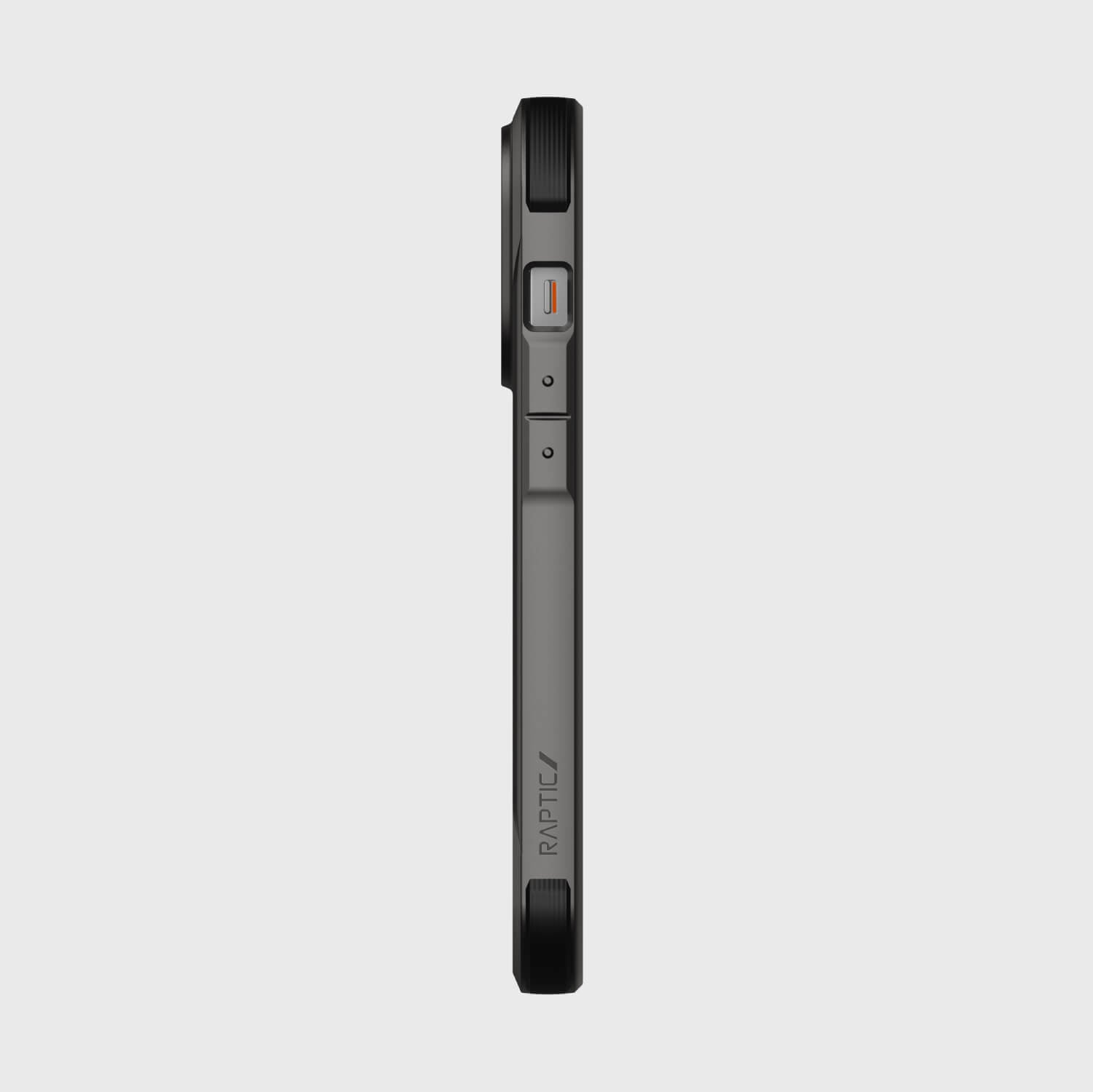 A black iPhone 14 Pro Case - Fort Built for MagSafe by Raptic with Military Grade Drop Protection.