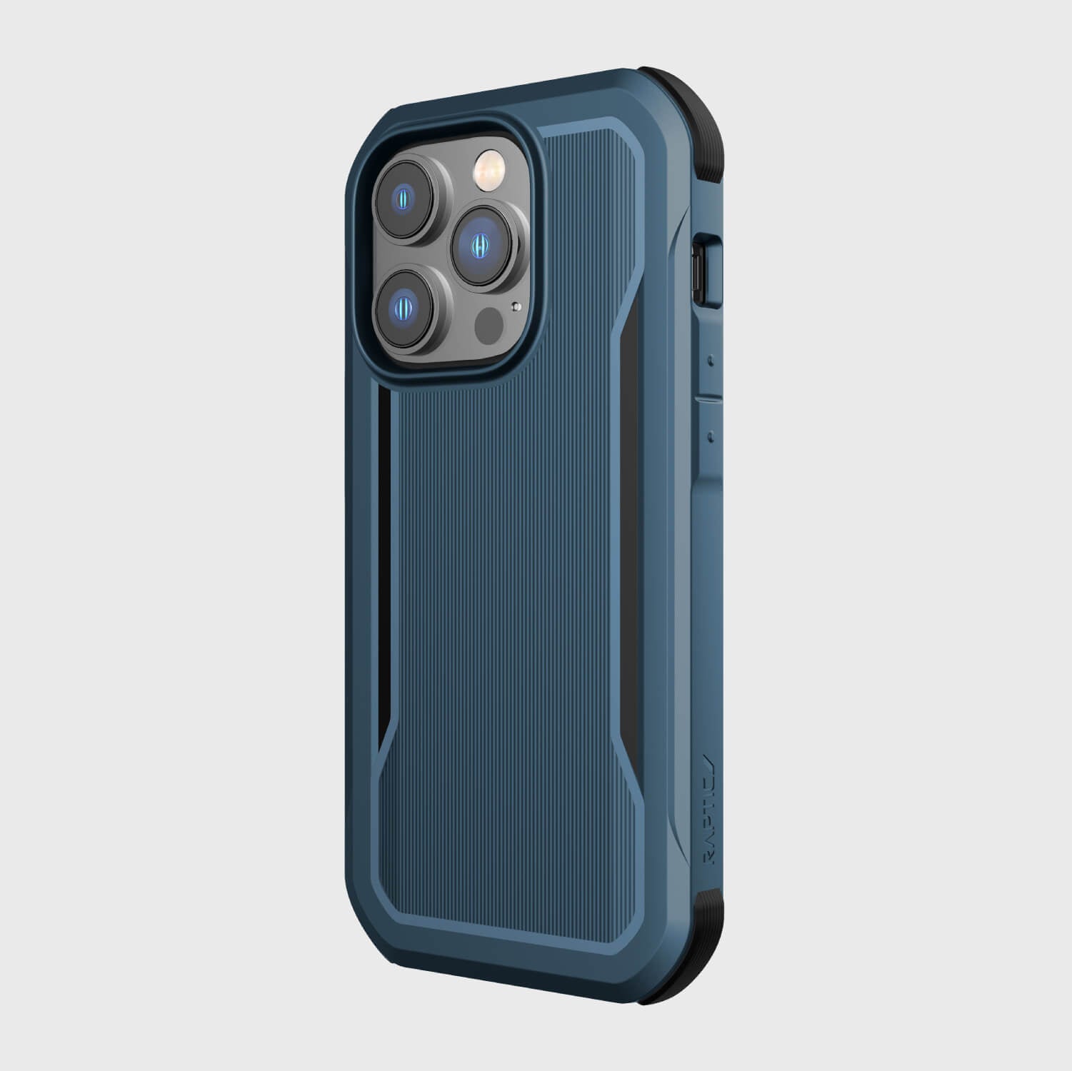 The Raptic iPhone 14 Pro Case - Fort Built for MagSafe is shown in blue and offers Military Grade Drop Protection.