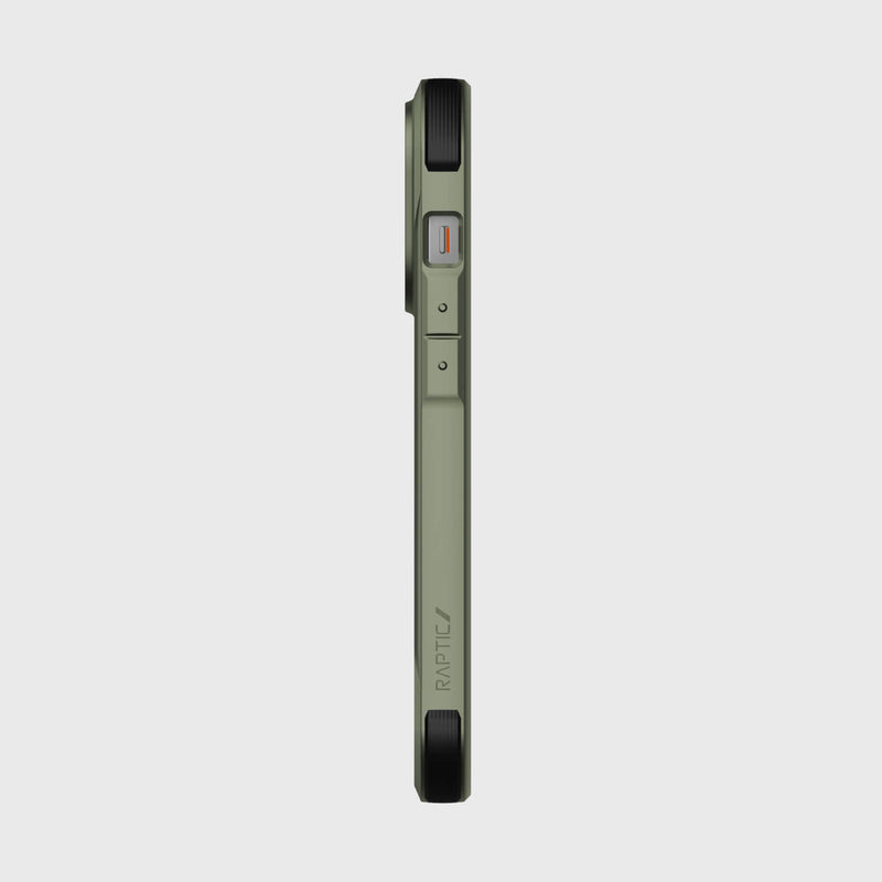 The back view of a green iPhone 14 Pro Case - Fort Built for MagSafe with Magsafe.