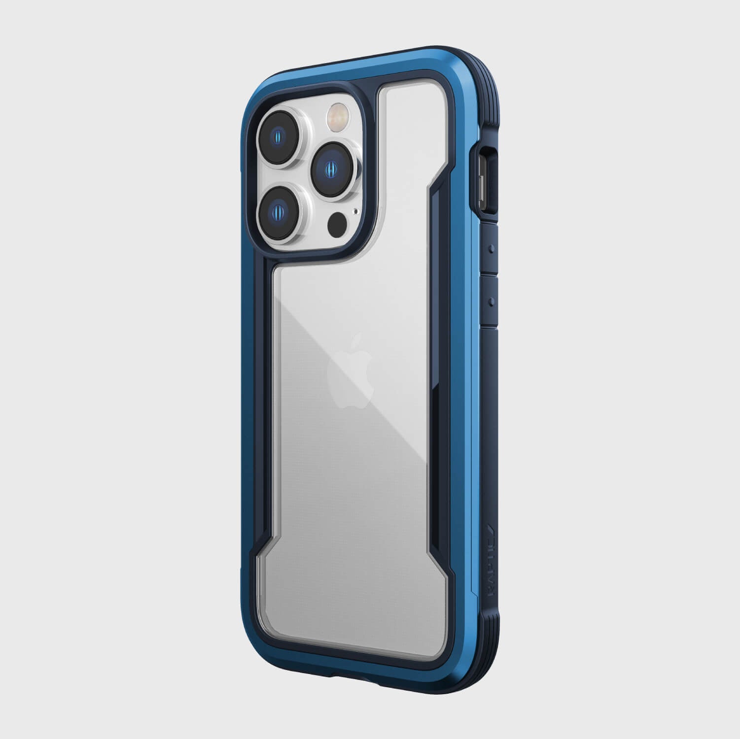 The back view of the Raptic iPhone 14 Pro Case - Shield in blue with MagSafe charger compatibility and screen protection.