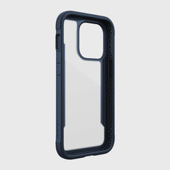 Raptic iPhone 14 Pro Case - Shield - blue with screen protection.