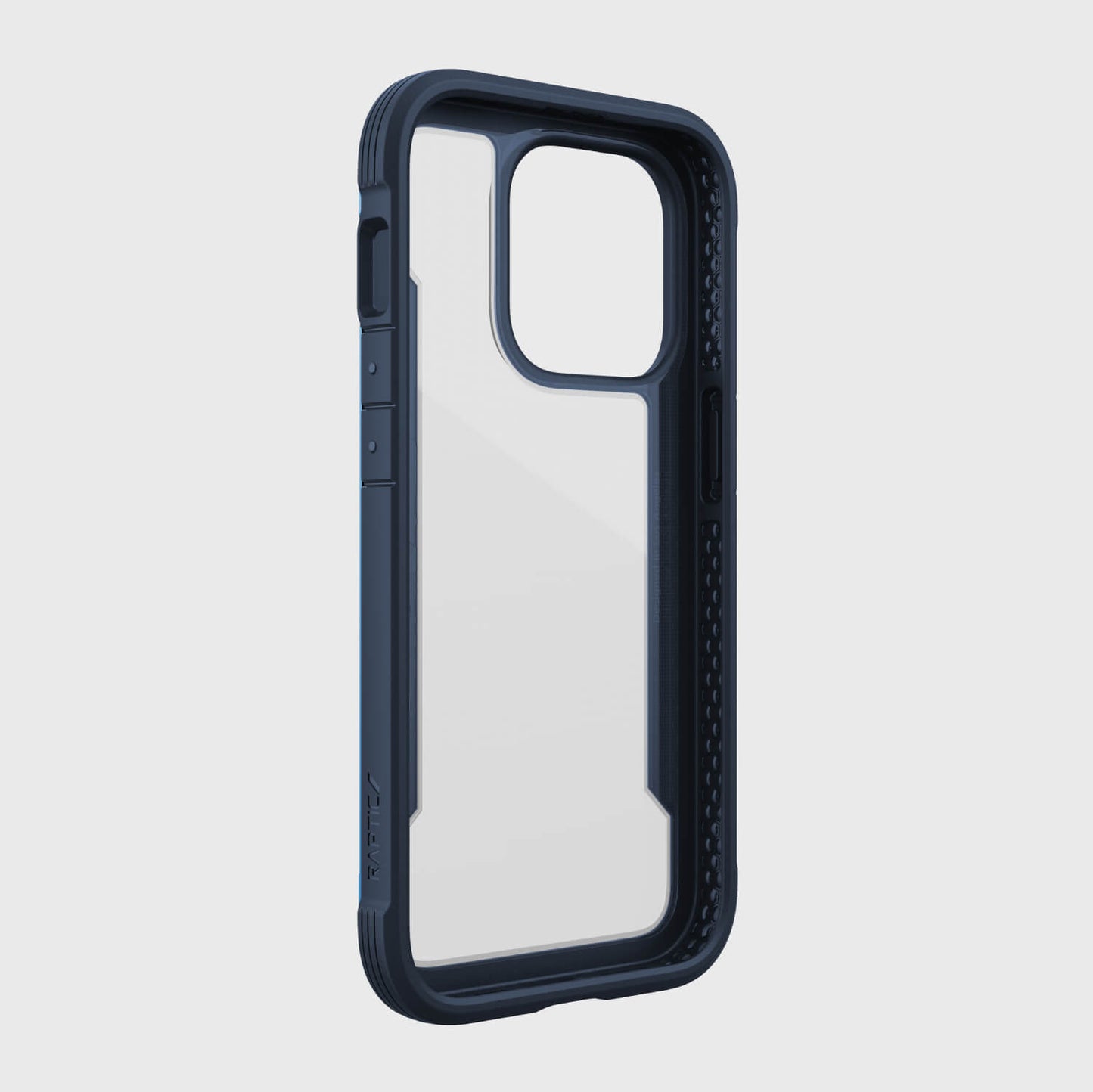 Raptic iPhone 14 Pro Case - Shield - blue with screen protection.