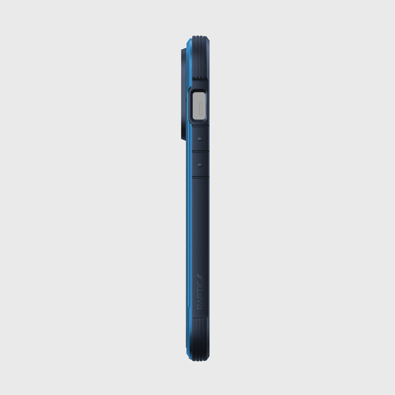 A Raptic iPhone 14 Pro Case - Shield on a white background meets Military Grade Drop Test standards.