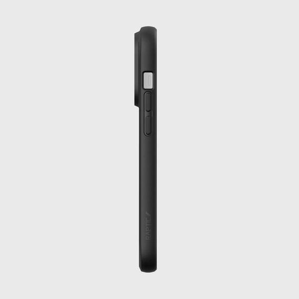 The recyclable iPhone 14 Pro Case - Raptic Slim & Sleek captures Slim's 3 levels of texturing depth from the back view on a white background.