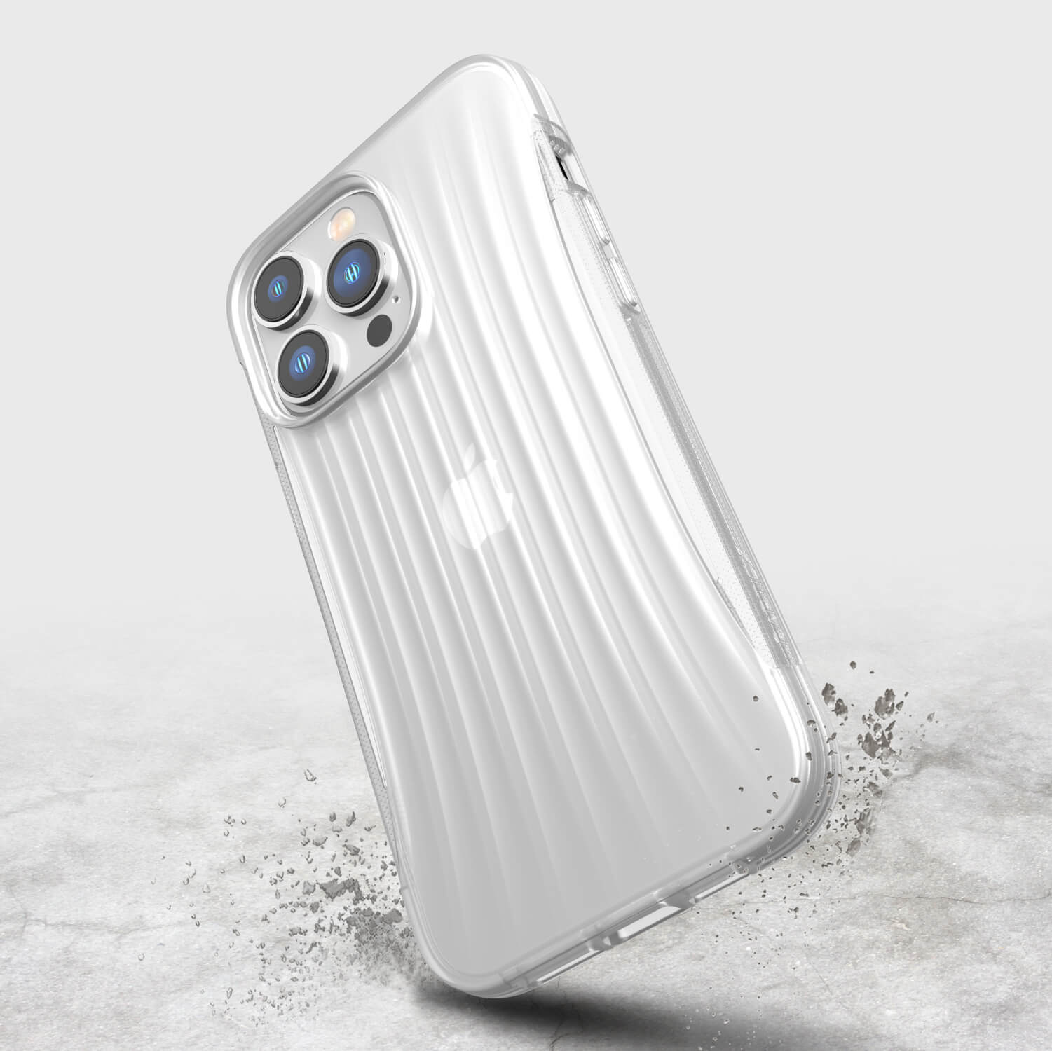 A pocket-friendly biodegradable iPhone 14/15 Pro Max Case ~ Clutch in white for the iPhone 11 pro with drop protection, by Raptic.