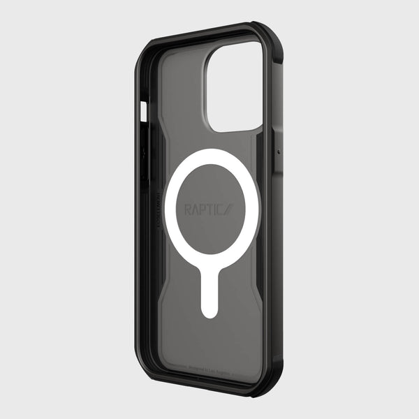 Raptic iPhone 14/15 Pro Max Case - Fort Built for MagSafe in black offers military-grade drop protection.