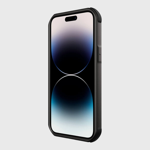The Raptic iPhone 14/15 Pro Max Case - Fort Built for MagSafe is showcased against a sleek black background.