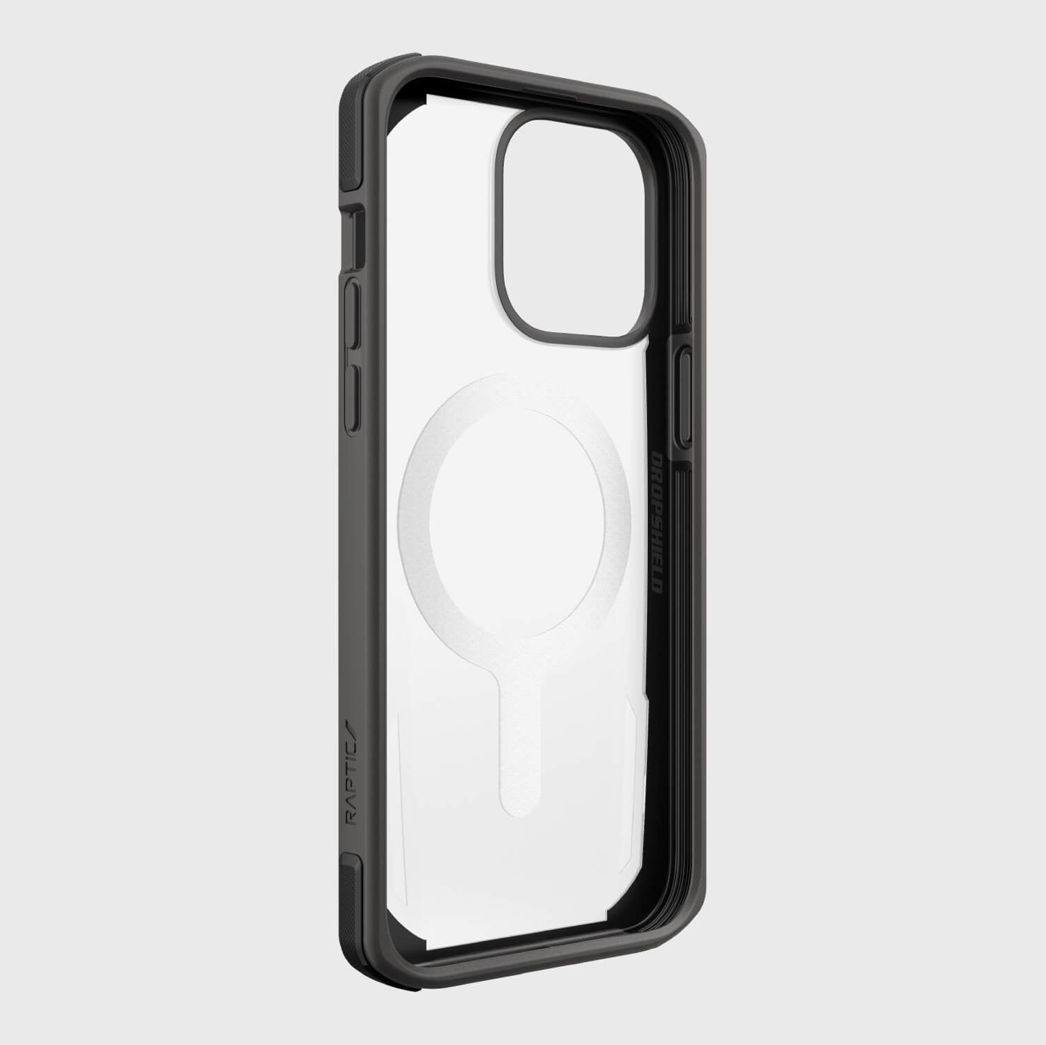 Raptic iPhone 14/15 Pro Max Case - black with drop protection ~ Secure built for MagSafe.