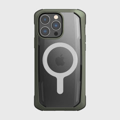 The iPhone 14/15 Pro Max Case by Raptic provides drop protection and features a magnifying glass.