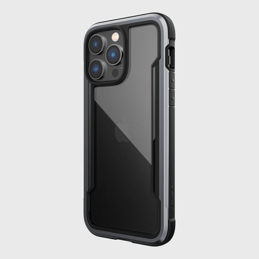 The Raptic iPhone 14/15 Pro Max Case - Shield is shown in black.