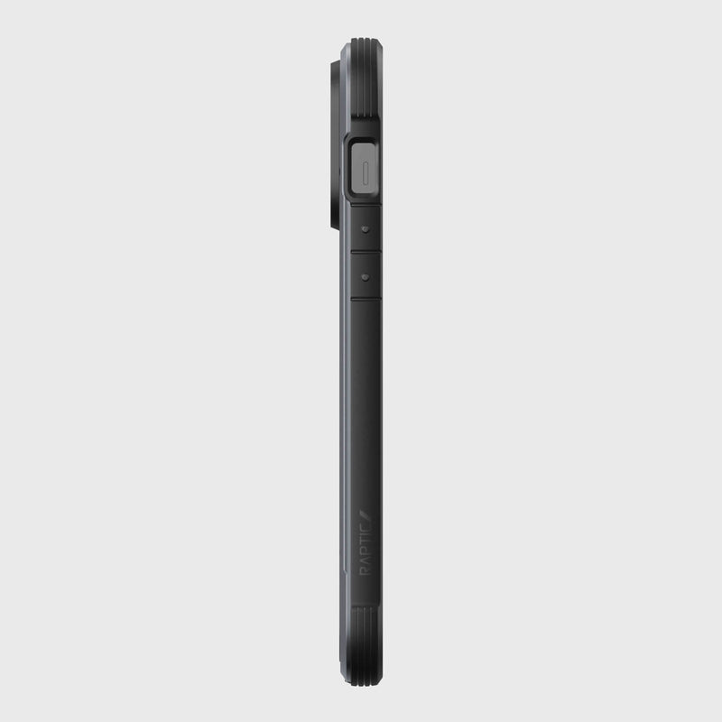 The back view of a Raptic iPhone 14/15 Pro Max Case - Shield for the iPhone 15 Pro Max on a white background.