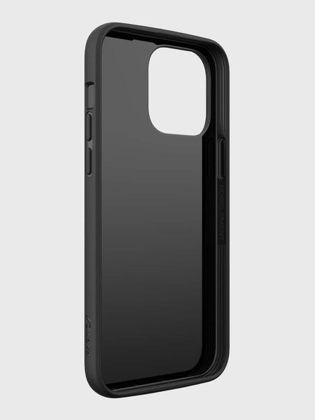 A Raptic Slim & Sleek case for the black iPhone 11 Pro, showcasing its environmentally friendly design, placed on a white background.