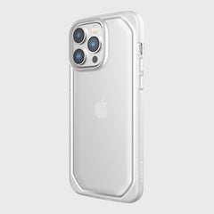 The slim white iPhone 14 Pro Max case - Raptic Slim & Sleek with an environmentally friendly design and texturing depth.