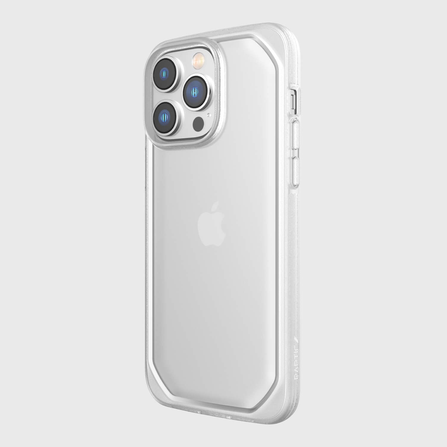 The slim white iPhone 14 Pro Max case - Raptic Slim & Sleek with an environmentally friendly design and texturing depth.