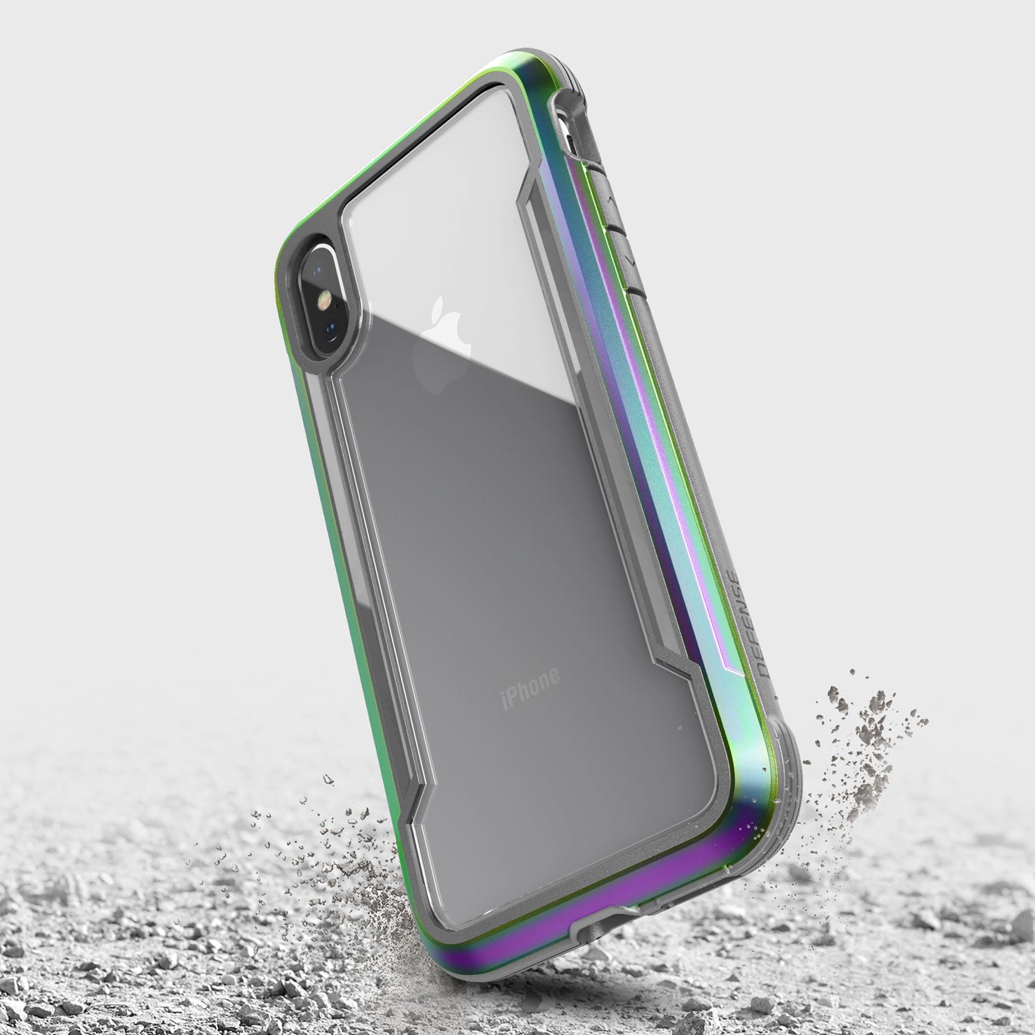 Get superior drop protection with the Raptic SHIELD case for iPhone XS Max featuring a vibrant rainbow colored back.