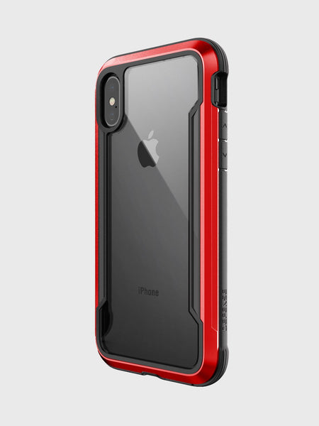 The SHIELD case from Raptic offers drop protection for iPhone XS Max. This premium case, available in red and black, guarantees the safeguarding of your iPhone XS Max while providing a sleek and stylish look.