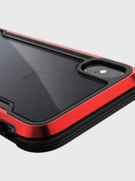 The Raptic SHIELD case for iPhone XS Max provides drop protection in red and black, ensuring the safety of your iPhone X/XS.