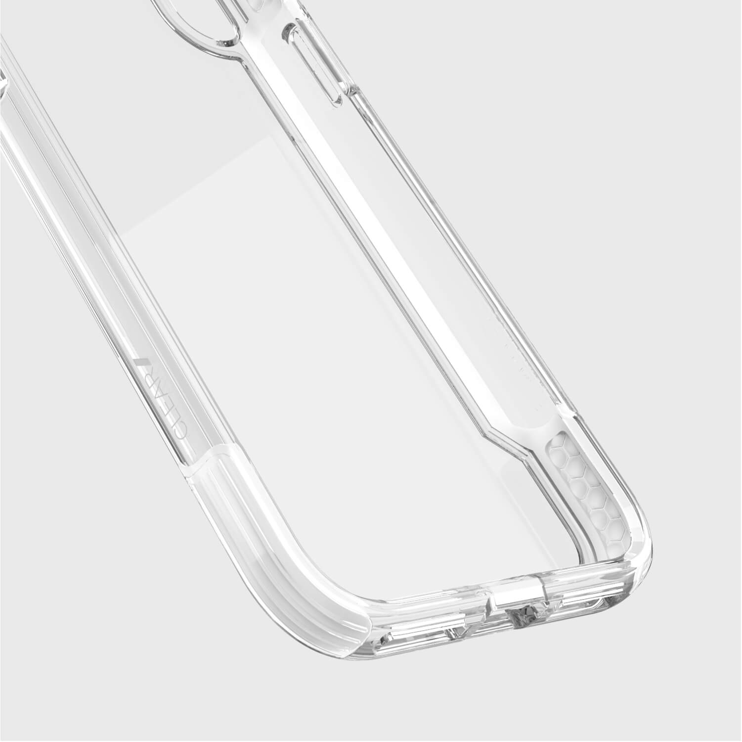 A Raptic clear case for the iPhone XR.