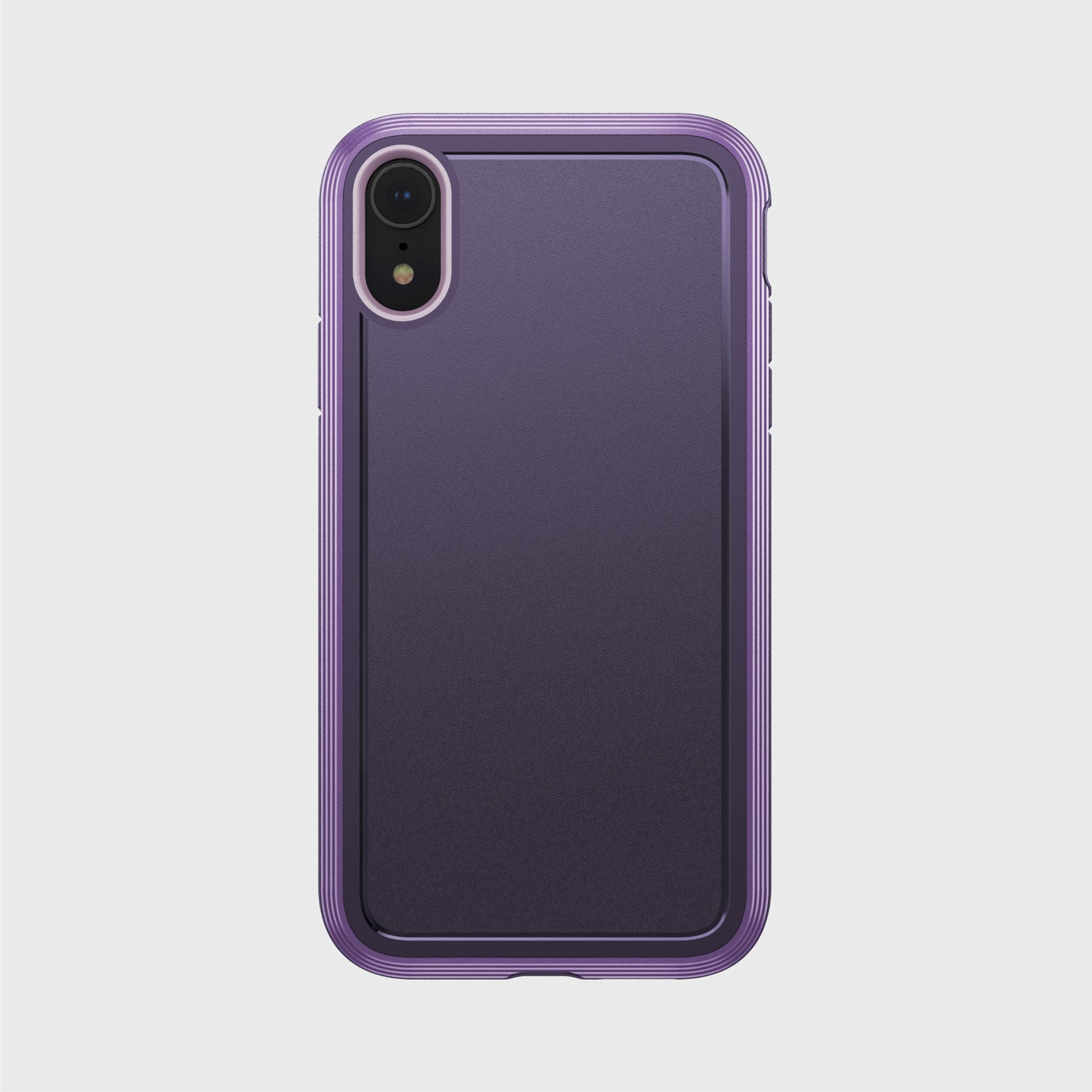 The Raptic ULTRA case provides excellent device protection for your iPhone XR. This purple case stands out on a clean white background.